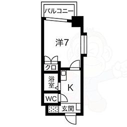 シティライフ名駅 1Kの間取図画像