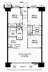 ロイヤルクレストベイレジデンス 3LDKの間取図画像
