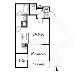 ファミリーステージ烏森 1DKの間取図画像