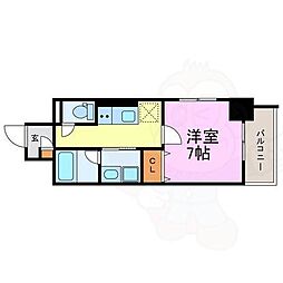 RAFFLEOZONE2SouthGarden 1Kの間取図画像