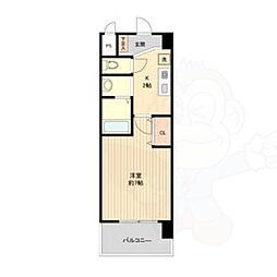 パークフラッツ金山 1Kの間取図画像