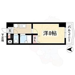現代ハウス大須 1Kの間取図画像
