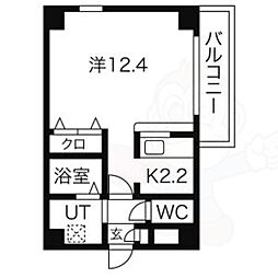 ウッドヒルズ 1Kの間取図画像