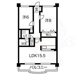 BolsonT 2LDKの間取図画像