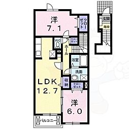 アペックス押沢台 2LDKの間取図画像