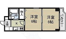 桜マンション 2Kの間取図画像