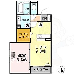 エポラール東別院 1LDKの間取図画像