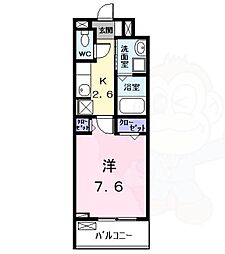 エクセルシオールII 1Kの間取図画像