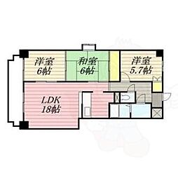 悠和苑 3LDKの間取図画像