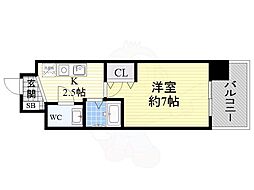 パークフラッツ金山 1Kの間取図画像
