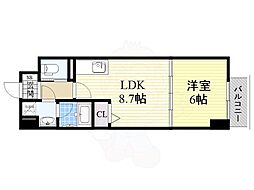 HF名駅北レジデンスEAST 1LDKの間取図画像