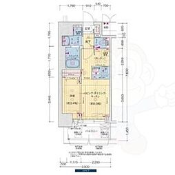 名古屋市西区那古野2丁目マンション 1LDKの間取図画像