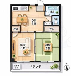 石田ハイツ 2階/-