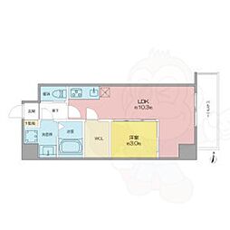 BMGRESIDENCE 1LDKの間取図画像