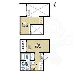 M'sstory 1Kの間取図画像