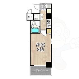 OHD今池 1Kの間取図画像