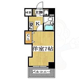 OHD今池 1Kの間取図画像