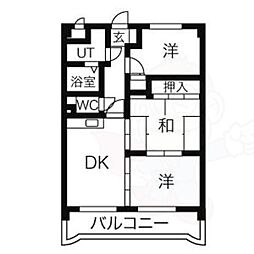 エスポワール大森 3DKの間取図画像