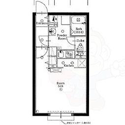 クレストタップ名古屋ウエスト 1Kの間取図画像