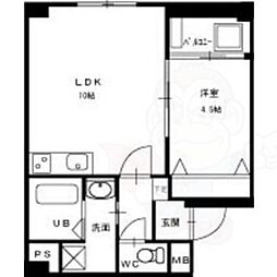 吹上アパートメント 1LDKの間取図画像