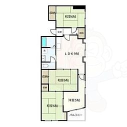 伊勢山ハイツ 4LDKの間取図画像