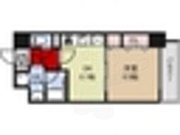 タウンコート御園 1DKの間取図画像