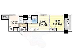 プレサンス丸の内フォート 1SLDKの間取図画像