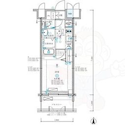 ディアレイシャス名古屋浄心II 1Kの間取図画像