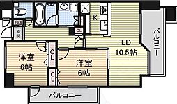ヴィラエーデル大須 2LDKの間取図画像