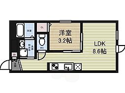 ノア名駅南 1LDKの間取図画像