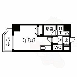 RESIDENCIA大須 ワンルームの間取図画像