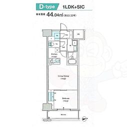 アーバンパーク日吉 1LDKの間取図画像