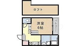 セレーノオオゾネ 1Kの間取図画像