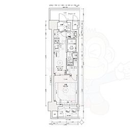 エステムコート名古屋ライブゲート 1DKの間取図画像