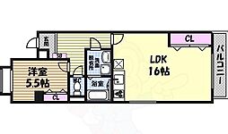 フジパークハイツB 1LDKの間取図画像