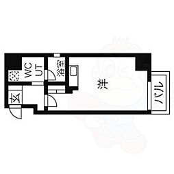 アーデン東別院 ワンルームの間取図画像