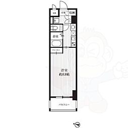 HF久屋大通レジデンス 1Kの間取図画像