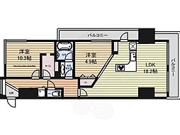アーレックス丸の内 2LDKの間取図画像