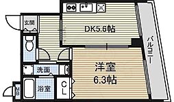 パルコート伊勢山 1DKの間取図画像
