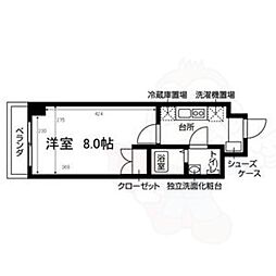 ラウレール名駅南 1Kの間取図画像
