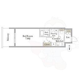 名古屋市中区金山3丁目マンション 1Kの間取図画像