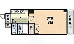 タウンコート児島 1Kの間取図画像