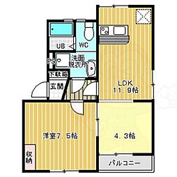 富士見台コープ 2LDKの間取図画像