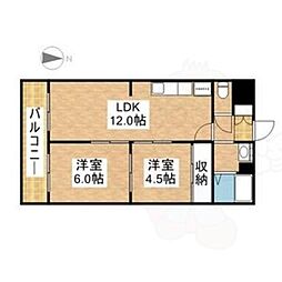 メゾン井川 2LDKの間取図画像