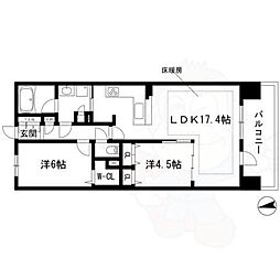 プレサンスロジェ上前津駅前2 2LDKの間取図画像
