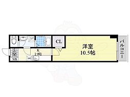 アメニティ栄 1Kの間取図画像