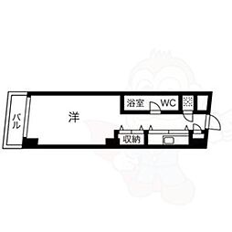 NBM則武 ワンルームの間取図画像