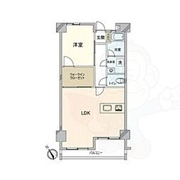東山ハウス 1LDKの間取図画像