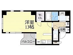 セレス大須 1DKの間取図画像