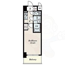 S-RESIDENCE浄心2 1Kの間取図画像